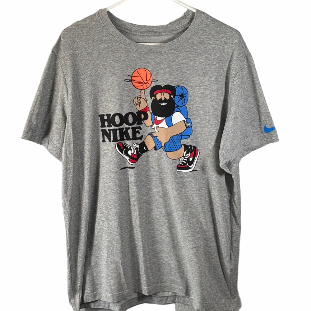 Nike Gray Tee with Basketball Graphic